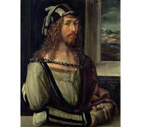 ZHAOSHAN Famous Poster Artworks Art Print Poster Study for Self Portrait with a Glove by Albrecht Dürer Animal Pictures for Home Decor 60x90cm