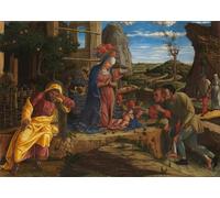 ZHAOSHAN Famous Poster Artworks Art Print Poster the Adoration of the Shepherds by Andrea Mantegna Animal Pictures for Home Decor 60x90cm