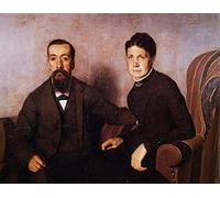 ZHAOSHAN Famous Poster Artworks Art Print Poster the Artist's Parents by Felix Vallotton Animal Pictures for Home Decor 60x90cm