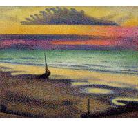 ZHAOSHAN Famous Poster Artworks Art Print Poster the Beach At Heist by Georges Lemmen Animal Pictures for Home Decor 60x90cm