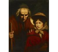 ZHAOSHAN Famous Poster Artworks Art Print Poster the Blind Beggar of Bethnal Green and His Daughter by John Opie Animal Pictures for Home Decor 60x90cm