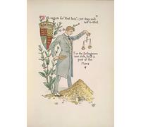 ZHAOSHAN Famous Poster Artworks Art Print Poster the Bridegroom Holding a Pair of Scales Measuring His Wealth by Walter Crane Animal Pictures for Home Decor 60x90cm