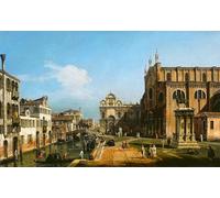 ZHAOSHAN Famous Poster Artworks Art Print Poster the Campo Di Ss E Paolo Venice by Bernardo Bellotto Animal Pictures for Home Decor 60x90cm