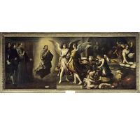 ZHAOSHAN Famous Poster Artworks Art Print Poster the Cuisine of Angels Representation of the Franciscan Monk Saint Diego D'alcala by Bartolomé Esteban Murillo Animal Pictures for Home Decor 60x90cm
