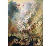 ZHAOSHAN Famous Poster Artworks Art Print Poster the Fall of the Damned by Peter Paul Rubens Animal Pictures for Home Decor 60x90cm