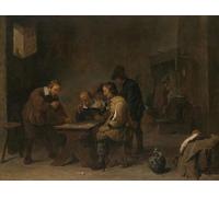ZHAOSHAN Famous Poster Artworks Art Print Poster the Gamblers by David Teniers the Younger Animal Pictures for Home Decor 60x90cm