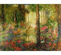 ZHAOSHAN Famous Poster Artworks Art Print Poster the Garden of Enchantment Stage for Parsifal by Edwin Mostyn Animal Pictures for Home Decor 60x90cm