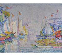 ZHAOSHAN Famous Poster Artworks Art Print Poster the Golden Horn Morning by Paul Signac Animal Pictures for Home Decor 60x90cm