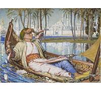 ZHAOSHAN Famous Poster Artworks Art Print Poster the Golden Prime of Good Haroun Alraschid by William Holman Hunt Animal Pictures for Home Decor 60x90cm
