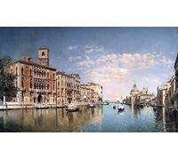 ZHAOSHAN Famous Poster Artworks Art Print Poster The Grand Canal Looking Towards Santa Maria Della Salute Federico Del Campo Animal Pictures for Home Decor 60x90cm