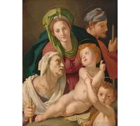 ZHAOSHAN Famous Poster Artworks Art Print Poster the Holy Family by Agnolo Bronzino Animal Pictures for Home Decor 60x90cm