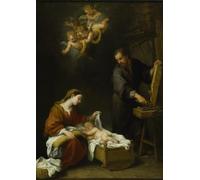 ZHAOSHAN Famous Poster Artworks Art Print Poster the Holy Family by Bartolomé Esteban Murillo Animal Pictures for Home Decor 60x90cm