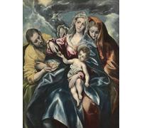 ZHAOSHAN Famous Poster Artworks Art Print Poster the Holy Family with Mary Magdalen by El Greco Animal Pictures for Home Decor 60x90cm
