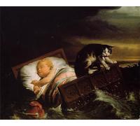 ZHAOSHAN Famous Poster Artworks Art Print Poster the Inundation of the Biesbosch in by by Lawrence Alma-tadema Animal Pictures for Home Decor 60x90cm