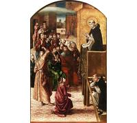ZHAOSHAN Famous Poster Artworks Art Print Poster the Miracle of the Cloud by Pedro Berruguete Animal Pictures for Home Decor 60x90cm