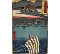 ZHAOSHAN Famous Poster Artworks Art Print Poster the Mount Inasa in Nagasaki Hizen Province May by Utagawa Hiroshige Animal Pictures for Home Decor 60x90cm