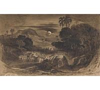 ZHAOSHAN Famous Poster Artworks Art Print Poster The Rescue of Lot by John Martins Animal Pictures for Home Decor 60x90cm