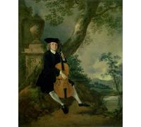ZHAOSHAN Famous Poster Artworks Art Print Poster the Rev Chafy Playing a Cello by Gainsborough Animal Pictures for Home Decor 60x90cm