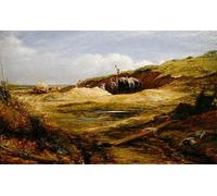 ZHAOSHAN Famous Poster Artworks Art Print Poster the Sand Pitts Hampstead Heath by Linnell Animal Pictures for Home Decor 60x90cm