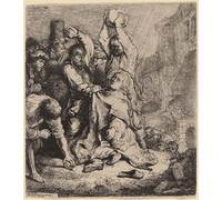 ZHAOSHAN Famous Poster Artworks Art Print Poster The stoning of saint stephen by Rembrandt van Rijn Animal Pictures for Home Decor 60x90cm