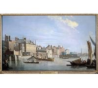 ZHAOSHAN Famous Poster Artworks Art Print Poster the Thames with Montagu House by Famous Painter Animal Pictures for Home Decor 60x90cm