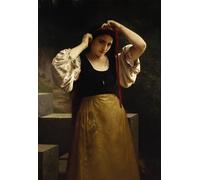 ZHAOSHAN Famous Poster Artworks Art Print Poster the Thank Offering by William Adolphe Bouguereau Animal Pictures for Home Decor 60x90cm