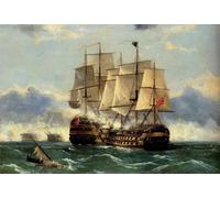 ZHAOSHAN Famous Poster Artworks Art Print Poster The Trafalgar Frederick Tudgay Animal Pictures for Home Decor 60x90cm