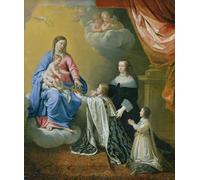 ZHAOSHAN Famous Poster Artworks Art Print Poster the Virgin Mary Gives and Sceptre to Louis Xiv by Philippe De Champaigne Animal Pictures for Home Decor 60x90cm