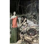 ZHAOSHAN Famous Poster Artworks Art Print Poster the Wooing of Grimhilde the Mother of Hagen by Arthur Rackham Animal Pictures for Home Decor 60x90cm