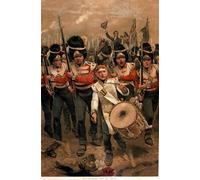 ZHAOSHAN Famous Poster Artworks Art Print Poster Up Guards and At Them by Richard Caton Woodville Junior Animal Pictures for Home Decor 60x90cm