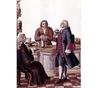 ZHAOSHAN Famous Poster Artworks Art Print Poster Venetian Nobles At Coffee One of Them Is Enjoying a Chocolate by Jan Van Grevenbroeck Animal Pictures for Home Decor 60x90cm