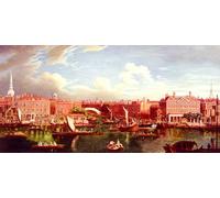 ZHAOSHAN Famous Poster Artworks Art Print Poster View of the Thames At the Joining of the River Fleet by Samuel Wale Animal Pictures for Home Decor 60x90cm