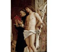 ZHAOSHAN Famous Poster Artworks Art Print Poster Virgin and Child with Six Saints and Musicians Angels Detail by famous artist Animal Pictures for Home Decor 60x90cm