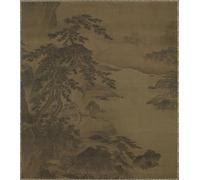 ZHAOSHAN Famous Poster Artworks Art Print Poster Visiting the Sage At Wei River by Ming Dynasty Chinese School Animal Pictures for Home Decor 60x90cm