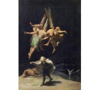ZHAOSHAN Famous Poster Artworks Art Print Poster Vol De Sorcieres Witches in Flight by Francisco De Goya Animal Pictures for Home Decor 60x90cm