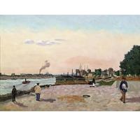 ZHAOSHAN Famous Poster Artworks Art Print Poster Vue of Bercy Paris by Jean Baptiste Armand Guillaumin Animal Pictures for Home Decor 60x90cm