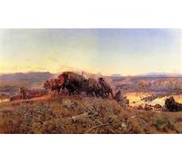 ZHAOSHAN Famous Poster Artworks Art Print Poster When the Land Belonged to God Charles Russell Animal Pictures for Home Decor 60x90cm