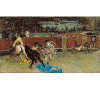 ZHAOSHAN Famous Poster Artworks Art Print Poster Wounded Picador by Marià Fortuny Animal Pictures for Home Decor 60x90cm