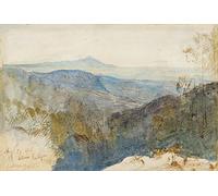 ZHAOSHAN Vintage Pictures Printed Graffiti Print a Distant View Mt Athos by Edward Leaars Portrait Canvas Image for Home Decor 60x90cm