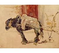 ZHAOSHAN Vintage Pictures Printed Graffiti Print a Draft Horse At Céleyran by Henri De Toulouse Lautrec Portrait Canvas Image for Home Decor 60x90cm