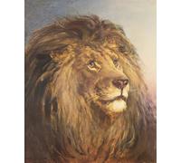 ZHAOSHAN Vintage Pictures Printed Graffiti Print a Lion's Head by Heywood Hardy Portrait Canvas Image for Home Decor 60x90cm