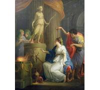 ZHAOSHAN Vintage Pictures Printed Graffiti Print Accontius and Cydippe Before of by Angelica Kauffmann Portrait Canvas Image for Home Decor 60x90cm