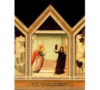 ZHAOSHAN Vintage Pictures Printed Graffiti Print Annunciation From the St Reparata Polyptych Reverse of Central Detail of by Giotto Di Bondone Portrait Canvas Image for Home Decor 60x90cm