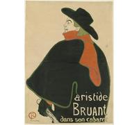 ZHAOSHAN Vintage Pictures Printed Graffiti Print Aristide Bruant in His Cabaret by Henri De Toulouse Lautrec Portrait Canvas Image for Home Decor 60x90cm