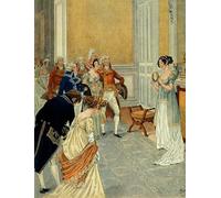 ZHAOSHAN Vintage Pictures Printed Graffiti Print At the Tuileries Ministers Diplomats and Councillors of State Leaving the Consuls Portrait Canvas Image for Home Decor 60x90cm