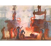 ZHAOSHAN Vintage Pictures Printed Graffiti Print Cast Steel At Krupp by Heinrich Kley Portrait Canvas Image for Home Decor 60x90cm