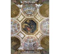ZHAOSHAN Vintage Pictures Printed Graffiti Print Ceiling with the Fall of Icarus in the Central Surrounded by Giulio Romano Portrait Canvas Image for Home Decor 60x90cm