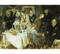 ZHAOSHAN Vintage Pictures Printed Graffiti Print Figures in an Interior by Jules Alexandre Gruen or Grun Portrait Canvas Image for Home Decor 60x90cm