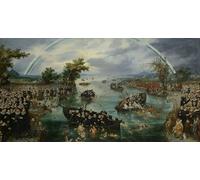 ZHAOSHAN Vintage Pictures Printed Graffiti Print Fishing for Souls by Adriaen Pietersz Van De Venne Portrait Canvas Image for Home Decor 60x90cm