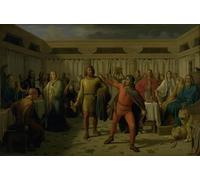 ZHAOSHAN Vintage Pictures Printed Graffiti Print Ægir's Feast by Constantin Hansen Portrait Canvas Image for Home Decor 60x90cm